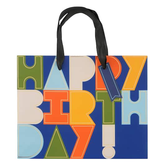 Medium Birthday Block Gift Bag by Celebrate It™